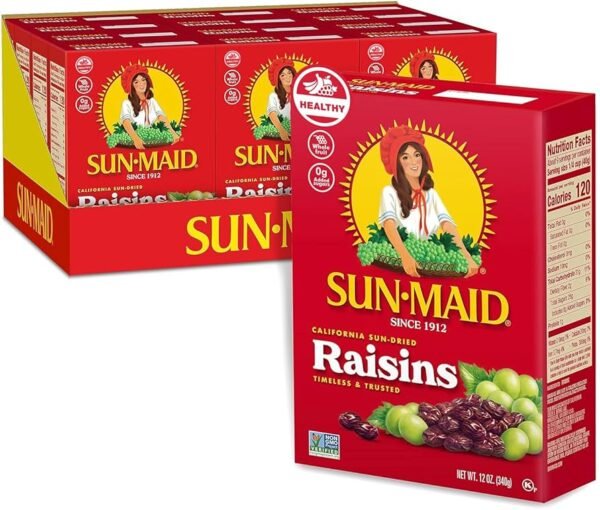 Sun-Maid  California Raisins Pack of 12